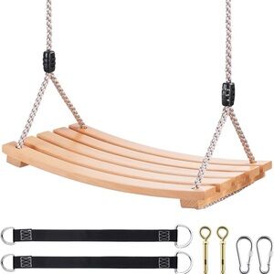 Wooden Kids Swing with Ropes